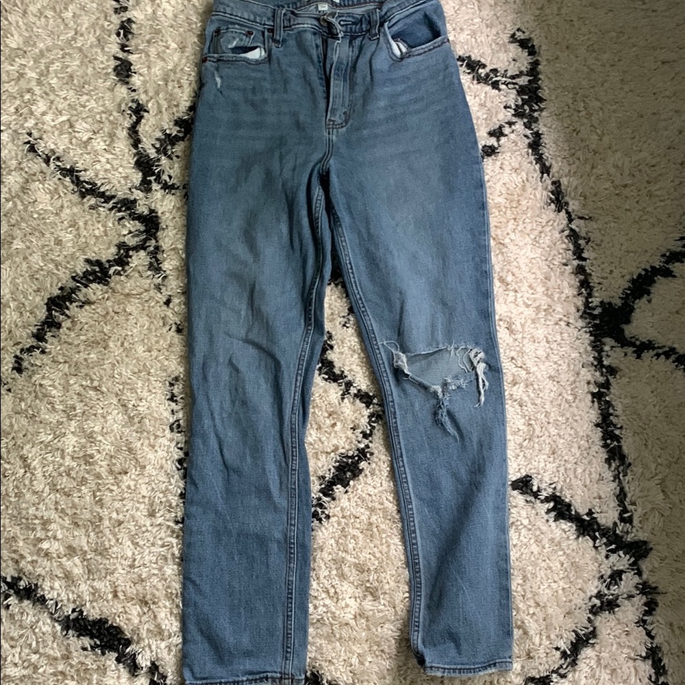 Abercrombie & Fitch Blue Distressed Women Jeans waist 27